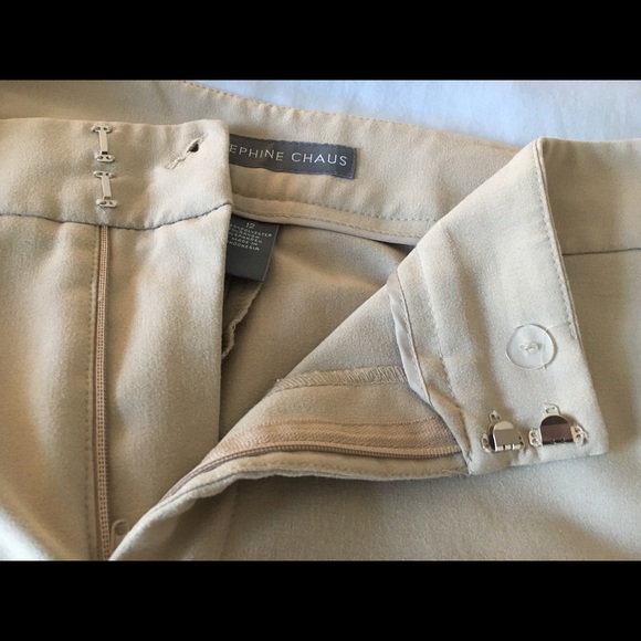 JOSEPHINE CHAUS khaki cropped pants- 12 - Picture 5 of 6